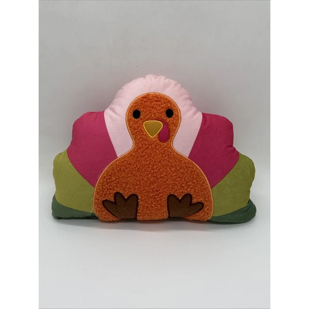 2024 Target Bullseye Cute Fall Turkey Shaped Soft Throw Pillow